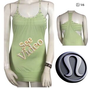 👛 (ANY 2/$30) Vintage LULULEMON No Limits Lemon Grass Tank Top